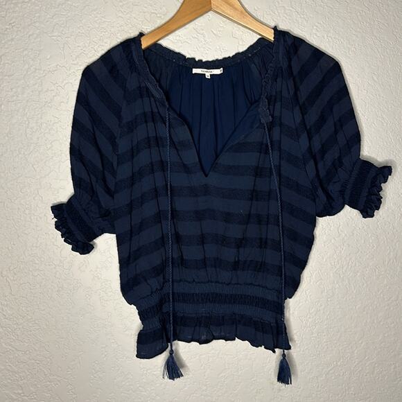 Revolve Tularosa Juliana Top Navy Blue Small Festival Boho $148 Summer Vacation - Picture 4 of 7